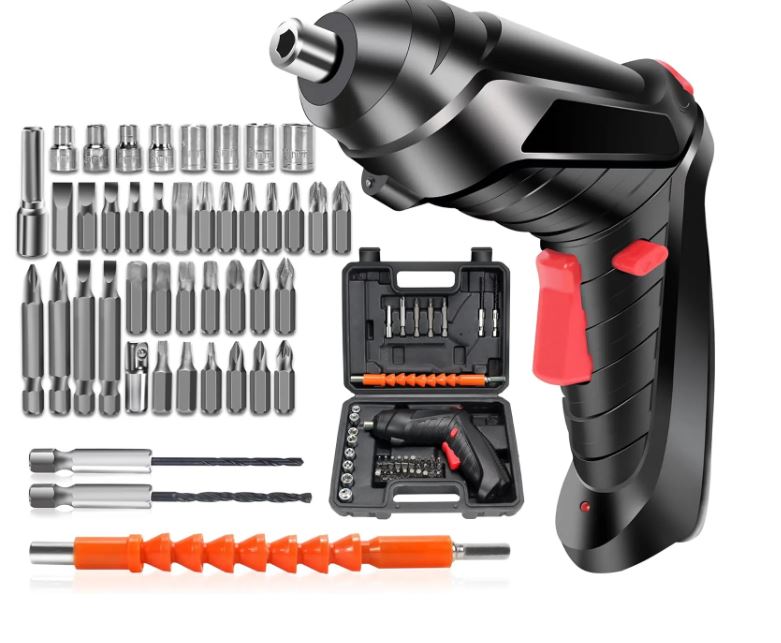 🔧 Set de 47 Piezas Destornillador Eléctrico – Potencia y Precisión para Todos tus Proyectos de Bricolaje