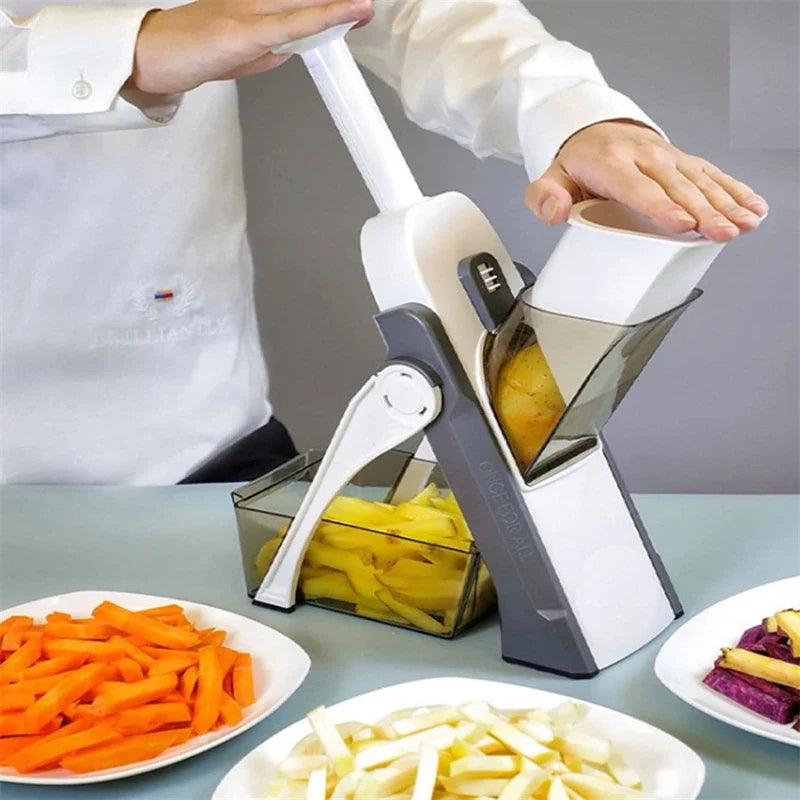 🍽️ Mandolina Vertical Slicer PRO – Corta, Rebanada y Juliana como un Chef Profesional