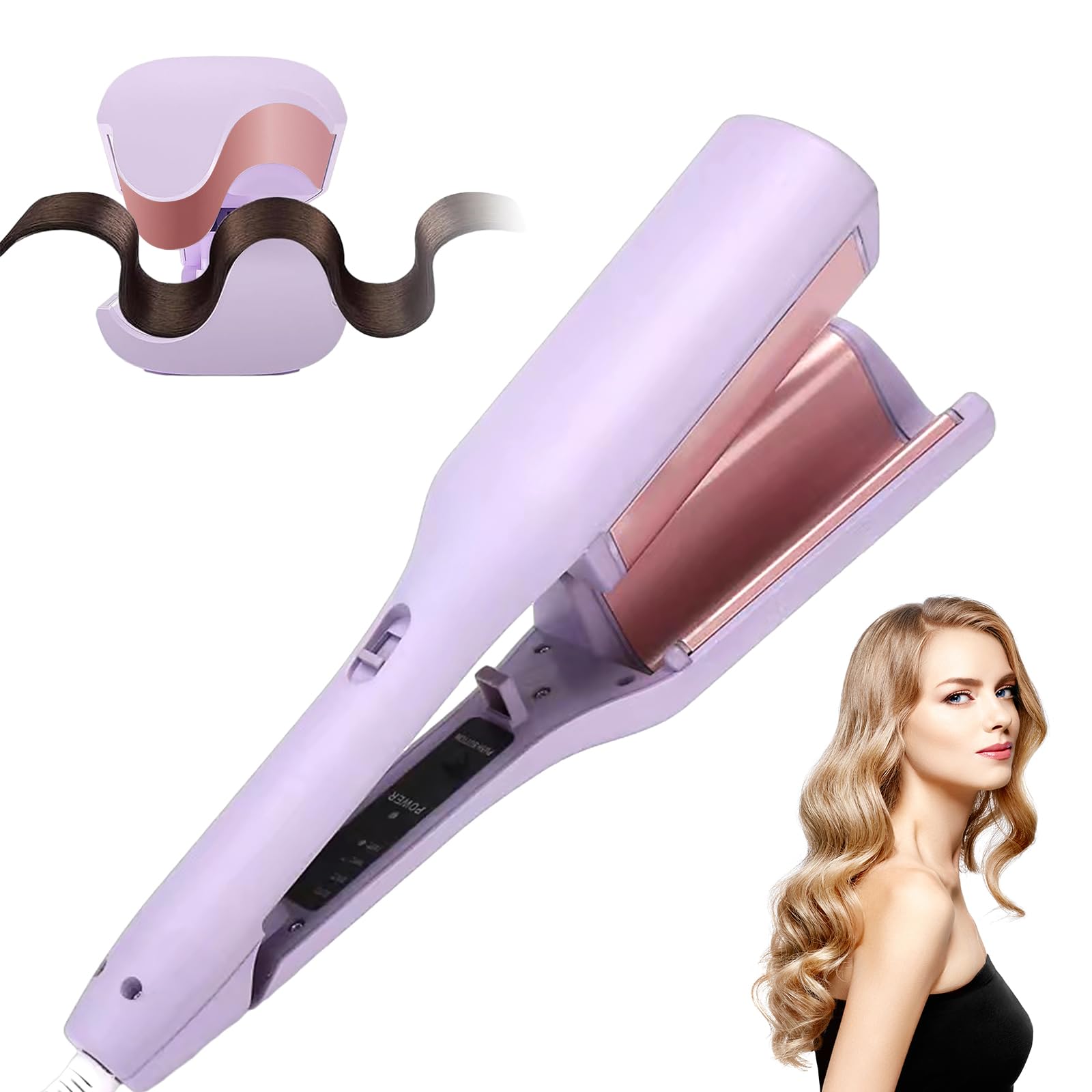 🌊 Ondulador de Pelo Wavy Curler – Ondas Suaves y Naturales en Minutos para un Look de Playa Todo el Año