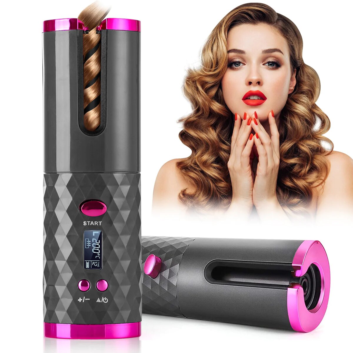 🌟 Rizador de Pelo Automático – Rizos Perfectos sin Esfuerzo, ¡Solo con Presionar un Botón!