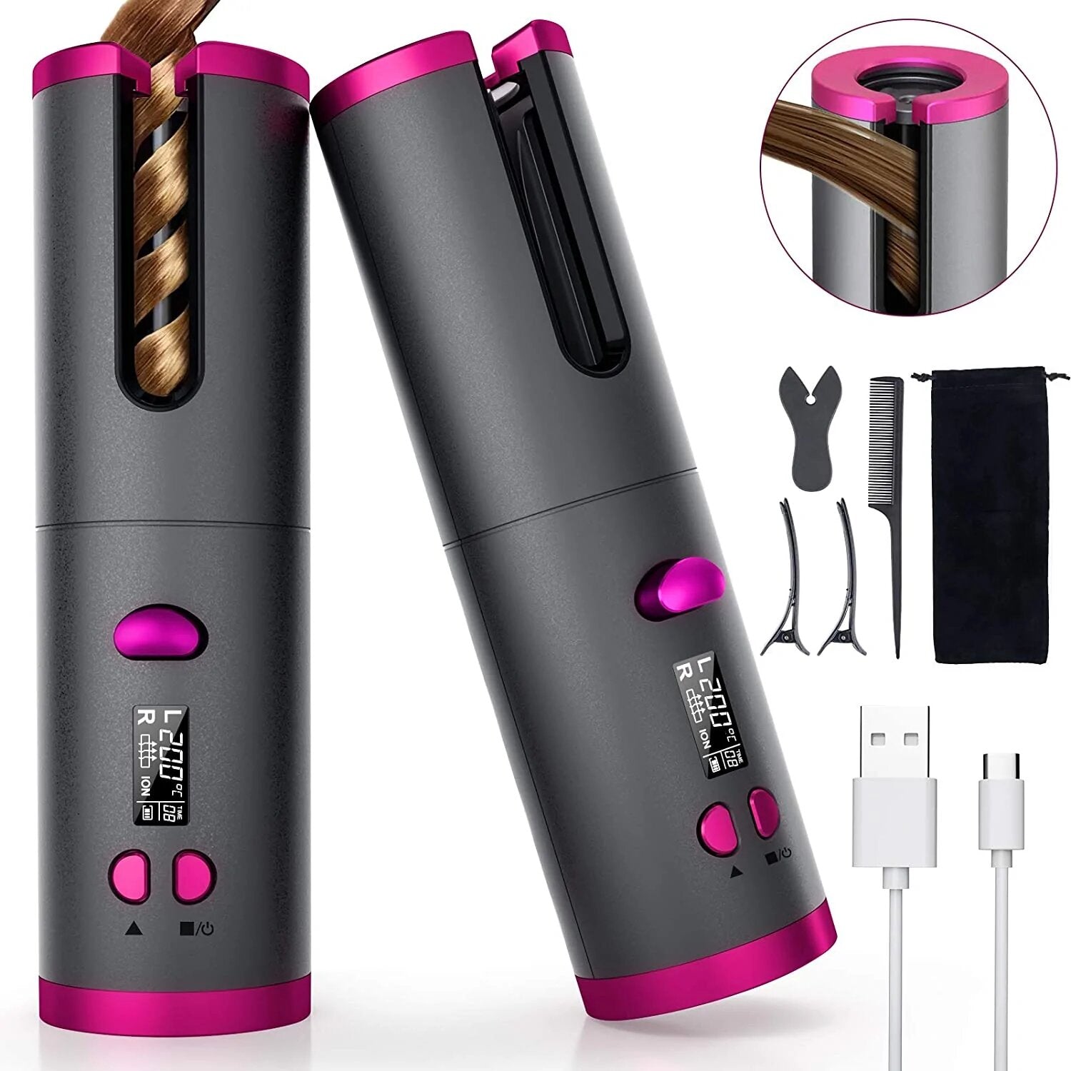 🌟 Rizador de Pelo Automático – Rizos Perfectos sin Esfuerzo, ¡Solo con Presionar un Botón!